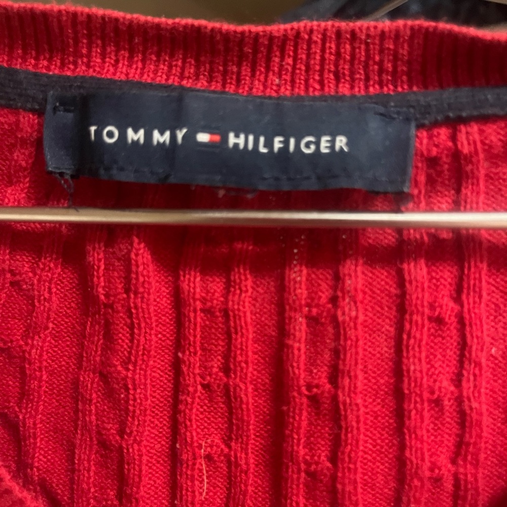Tommy Hilfiger Vibrant Red Knit Sweater